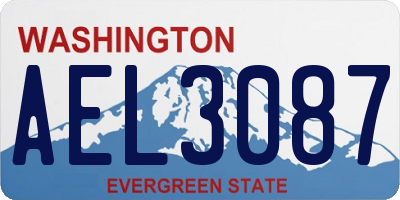 WA license plate AEL3087