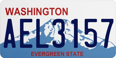 WA license plate AEL3157