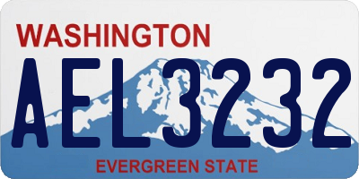 WA license plate AEL3232