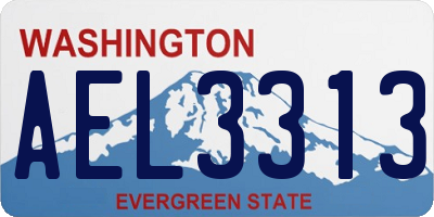 WA license plate AEL3313