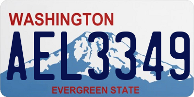 WA license plate AEL3349