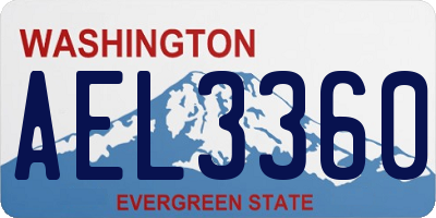 WA license plate AEL3360