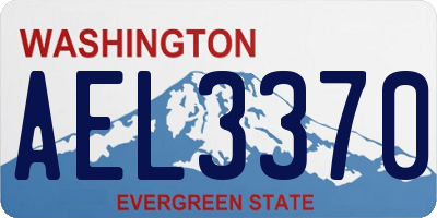 WA license plate AEL3370