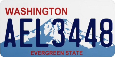 WA license plate AEL3448