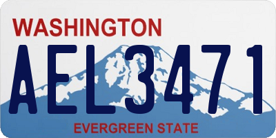 WA license plate AEL3471