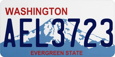 WA license plate AEL3723