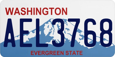 WA license plate AEL3768