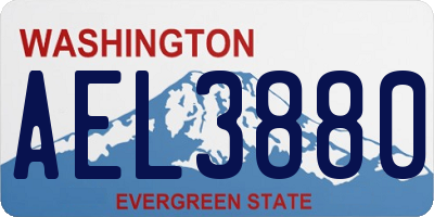 WA license plate AEL3880