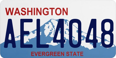 WA license plate AEL4048