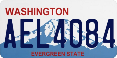WA license plate AEL4084