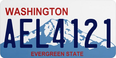 WA license plate AEL4121