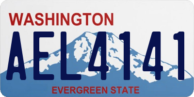 WA license plate AEL4141