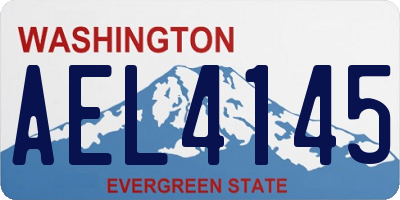 WA license plate AEL4145