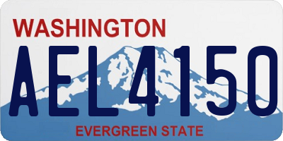 WA license plate AEL4150