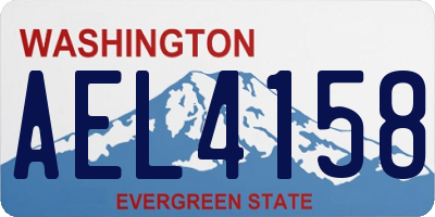 WA license plate AEL4158