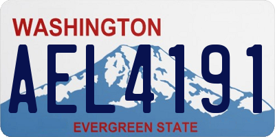 WA license plate AEL4191