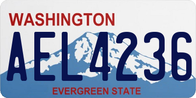 WA license plate AEL4236