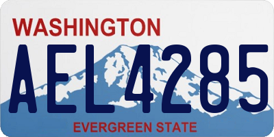 WA license plate AEL4285
