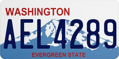 WA license plate AEL4289