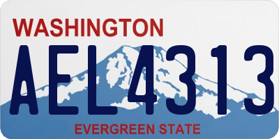 WA license plate AEL4313
