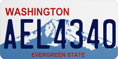 WA license plate AEL4340