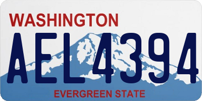 WA license plate AEL4394