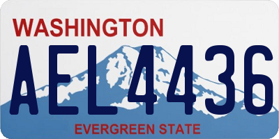 WA license plate AEL4436