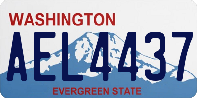 WA license plate AEL4437