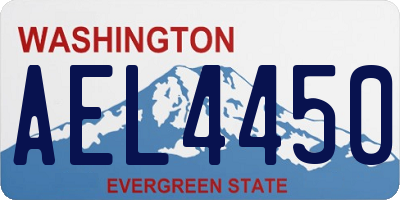 WA license plate AEL4450