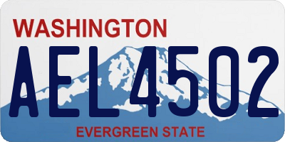 WA license plate AEL4502