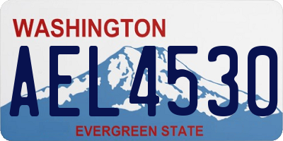 WA license plate AEL4530