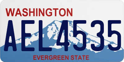 WA license plate AEL4535