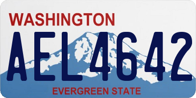 WA license plate AEL4642