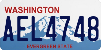 WA license plate AEL4748
