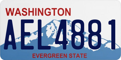 WA license plate AEL4881