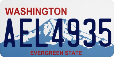 WA license plate AEL4935