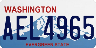 WA license plate AEL4965