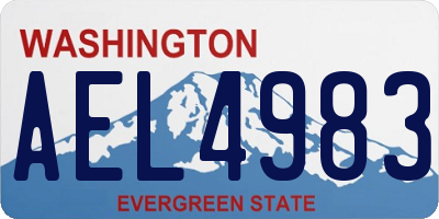WA license plate AEL4983