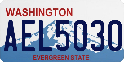 WA license plate AEL5030