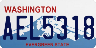 WA license plate AEL5318