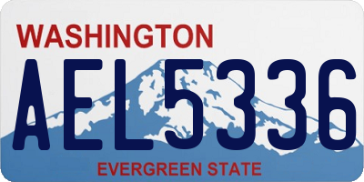 WA license plate AEL5336