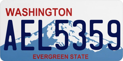 WA license plate AEL5359