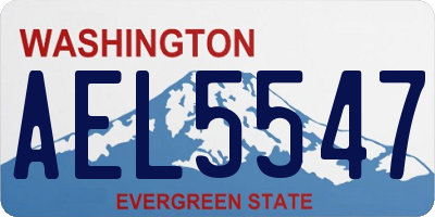 WA license plate AEL5547