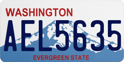 WA license plate AEL5635