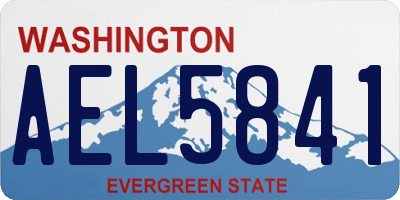 WA license plate AEL5841