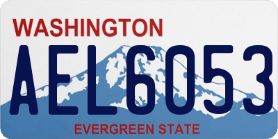 WA license plate AEL6053