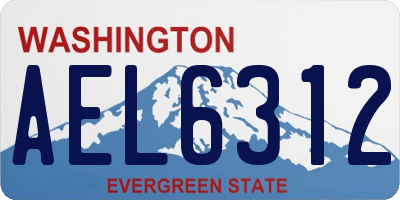 WA license plate AEL6312