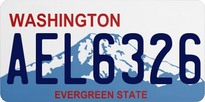 WA license plate AEL6326