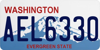 WA license plate AEL6330