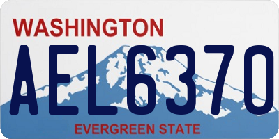 WA license plate AEL6370